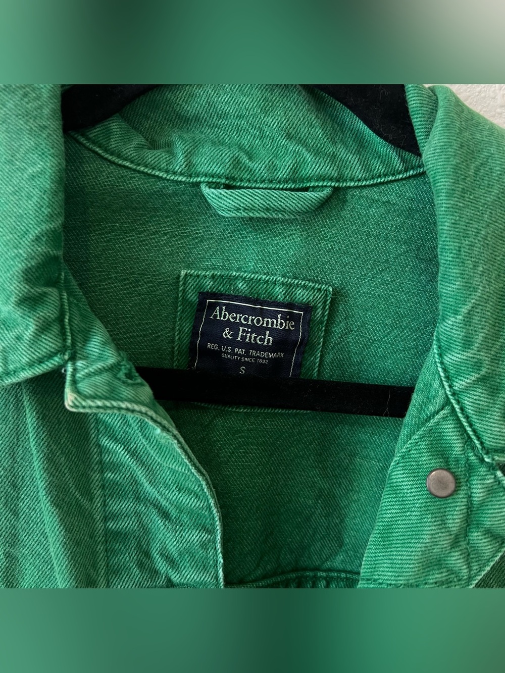 Abercrombie green denim jacket - Picture 4 of 6